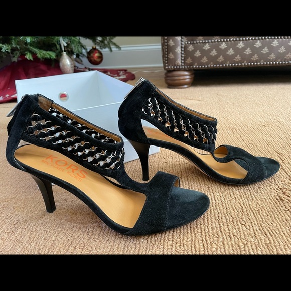 Michael Kors Black Suede Sandal - Picture 3 of 5